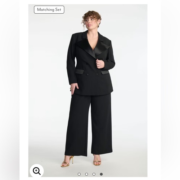 Eloquii x Kate Spade New York. Tailored contrast lapel blazer - Picture 3 of 3